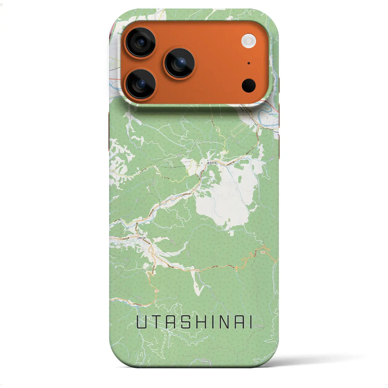 【歌志内(北海道)】地図柄iPhoneケース(バックカバータイプ)
