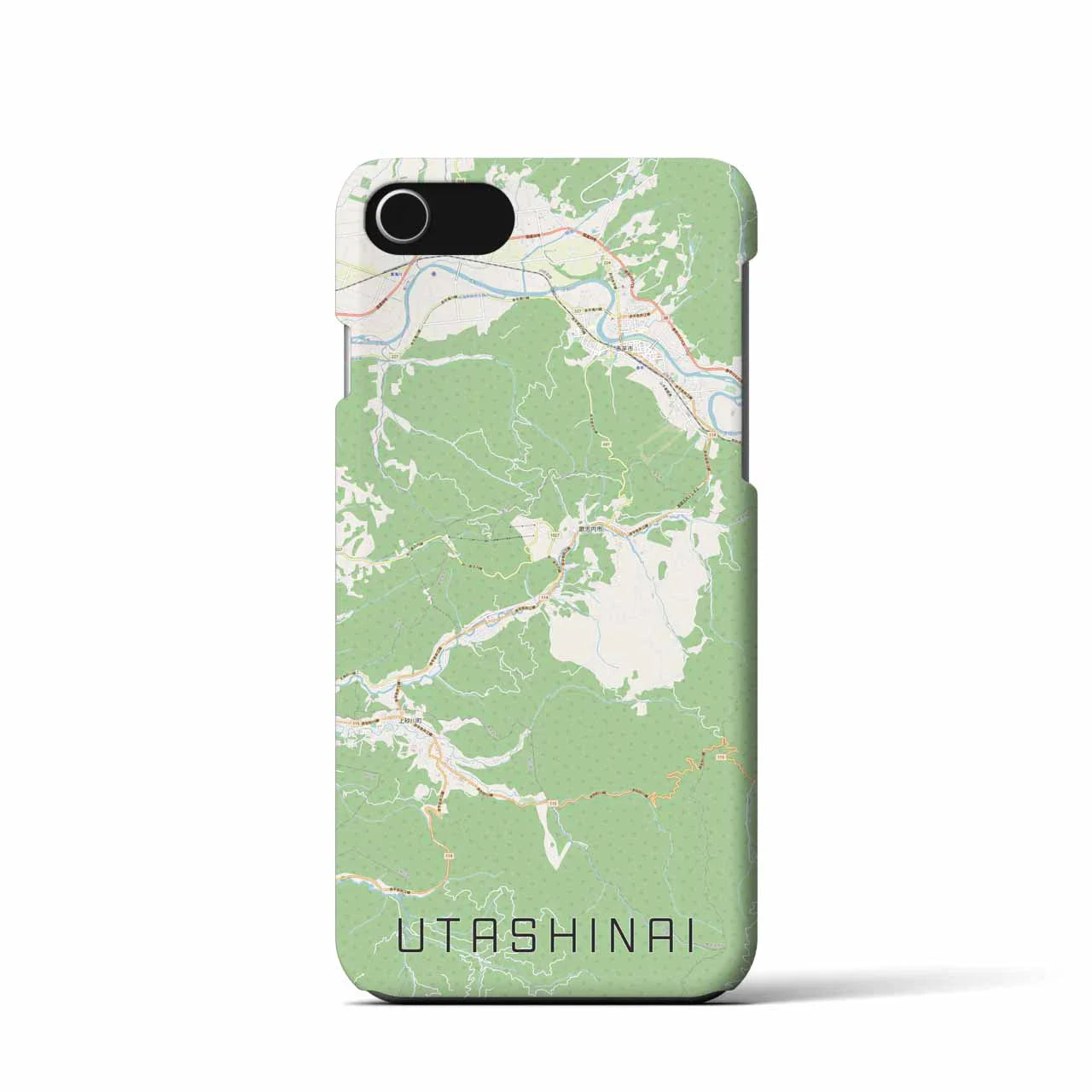 【歌志内(北海道)】地図柄iPhoneケース(バックカバータイプ)