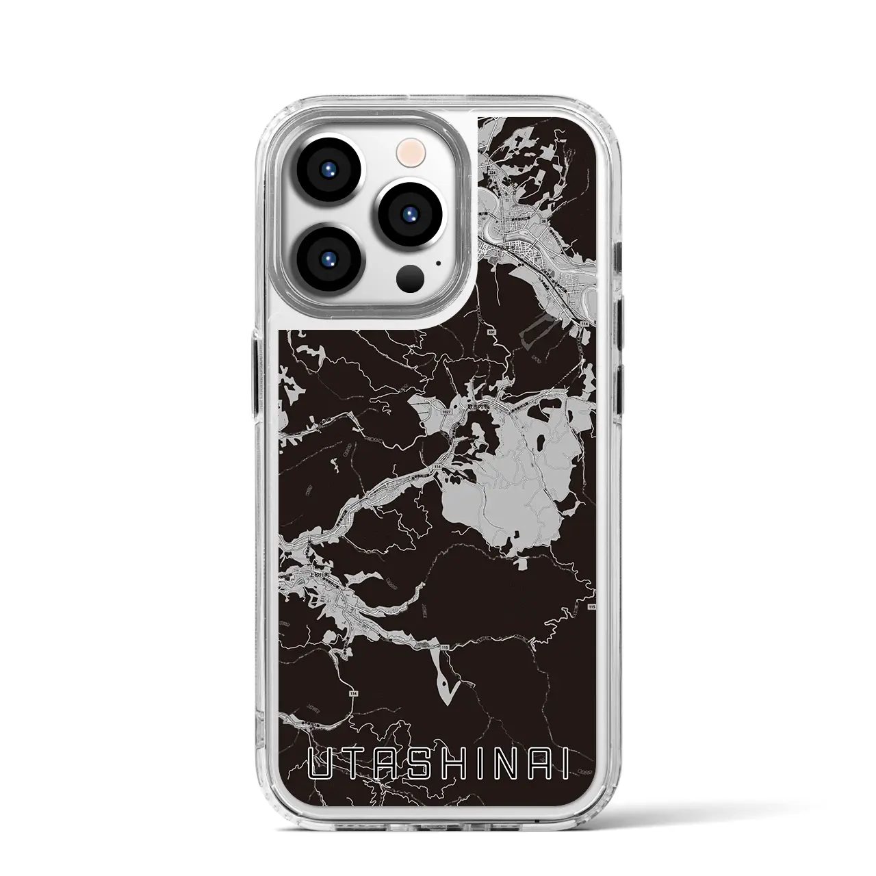 【歌志内(北海道)】地図柄iPhoneケース(MagSafeタイプ)