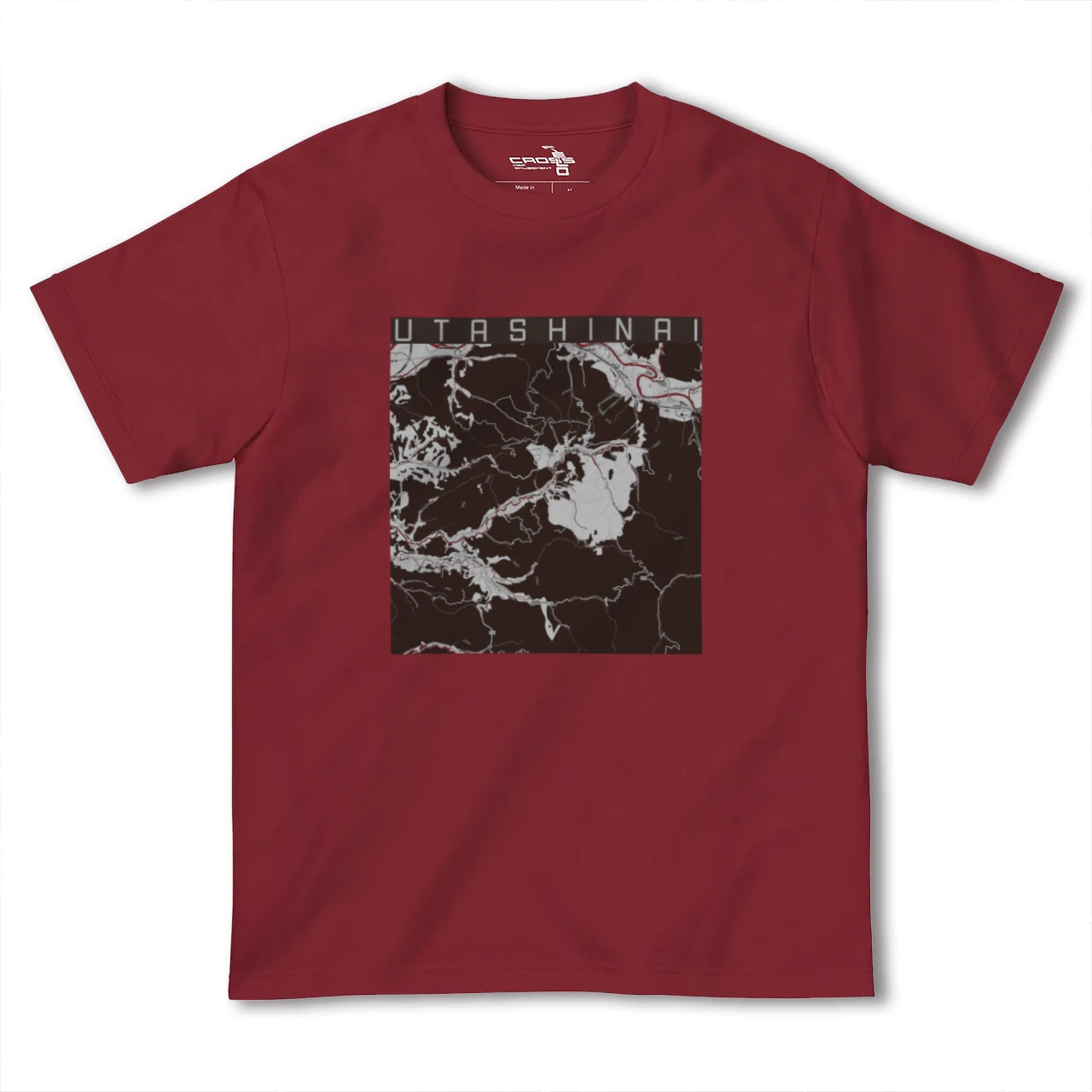【歌志内(北海道)】地図柄ヘビーウェイトTシャツ