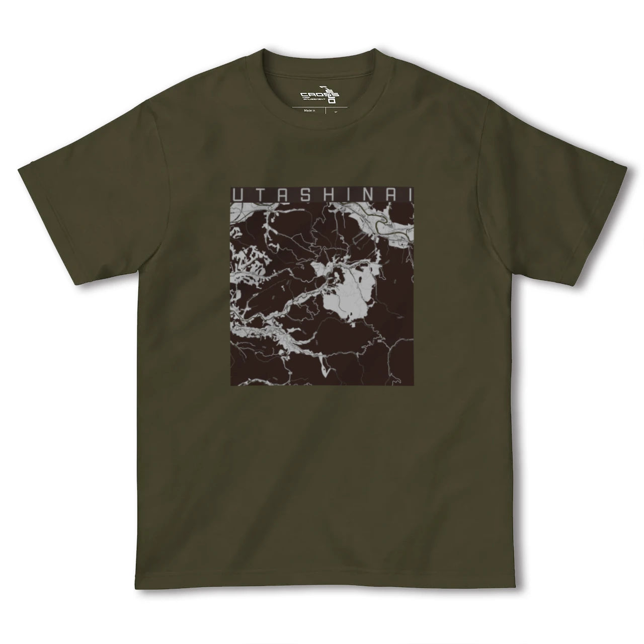 【歌志内(北海道)】地図柄ヘビーウェイトTシャツ