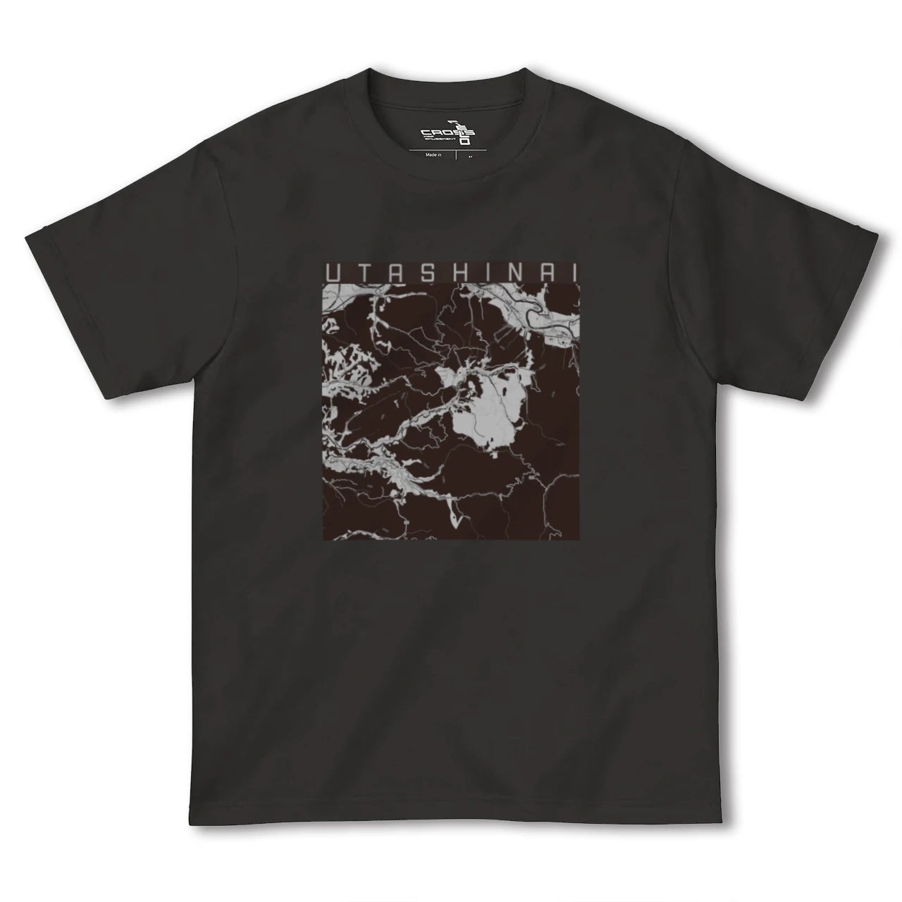 【歌志内(北海道)】地図柄ヘビーウェイトTシャツ