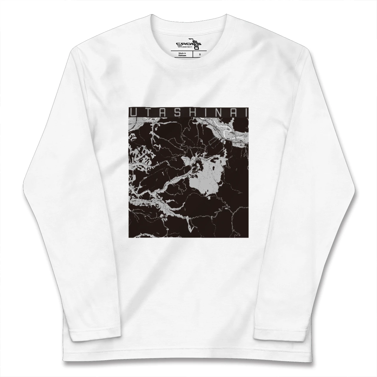 【歌志内(北海道)】地図柄ロングスリーブTシャツ
