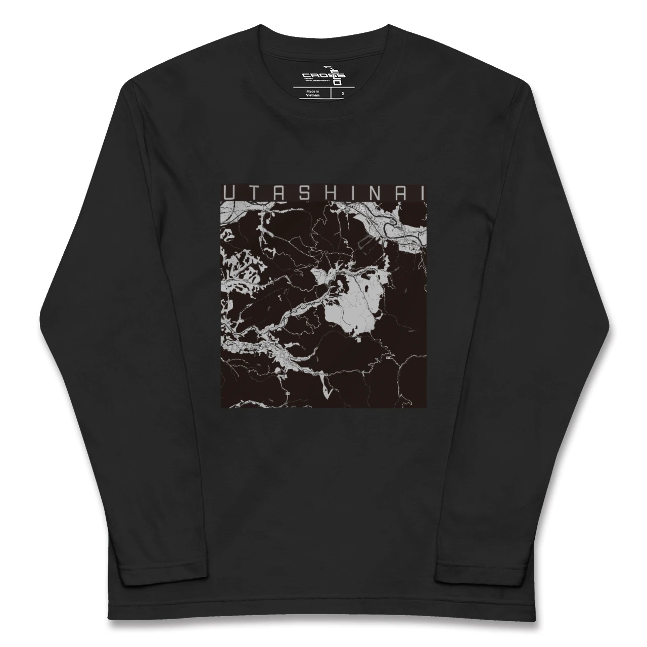 【歌志内(北海道)】地図柄ロングスリーブTシャツ