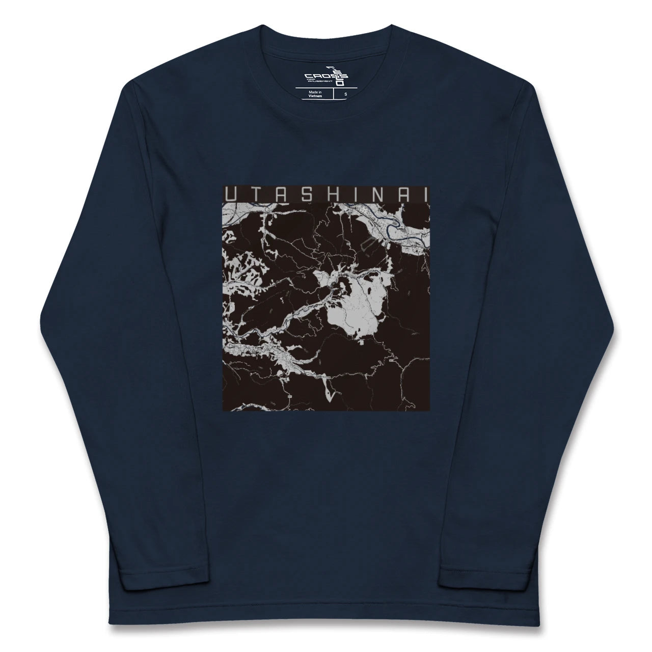 【歌志内(北海道)】地図柄ロングスリーブTシャツ
