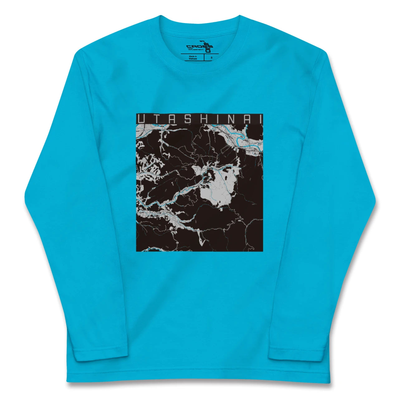 【歌志内(北海道)】地図柄ロングスリーブTシャツ