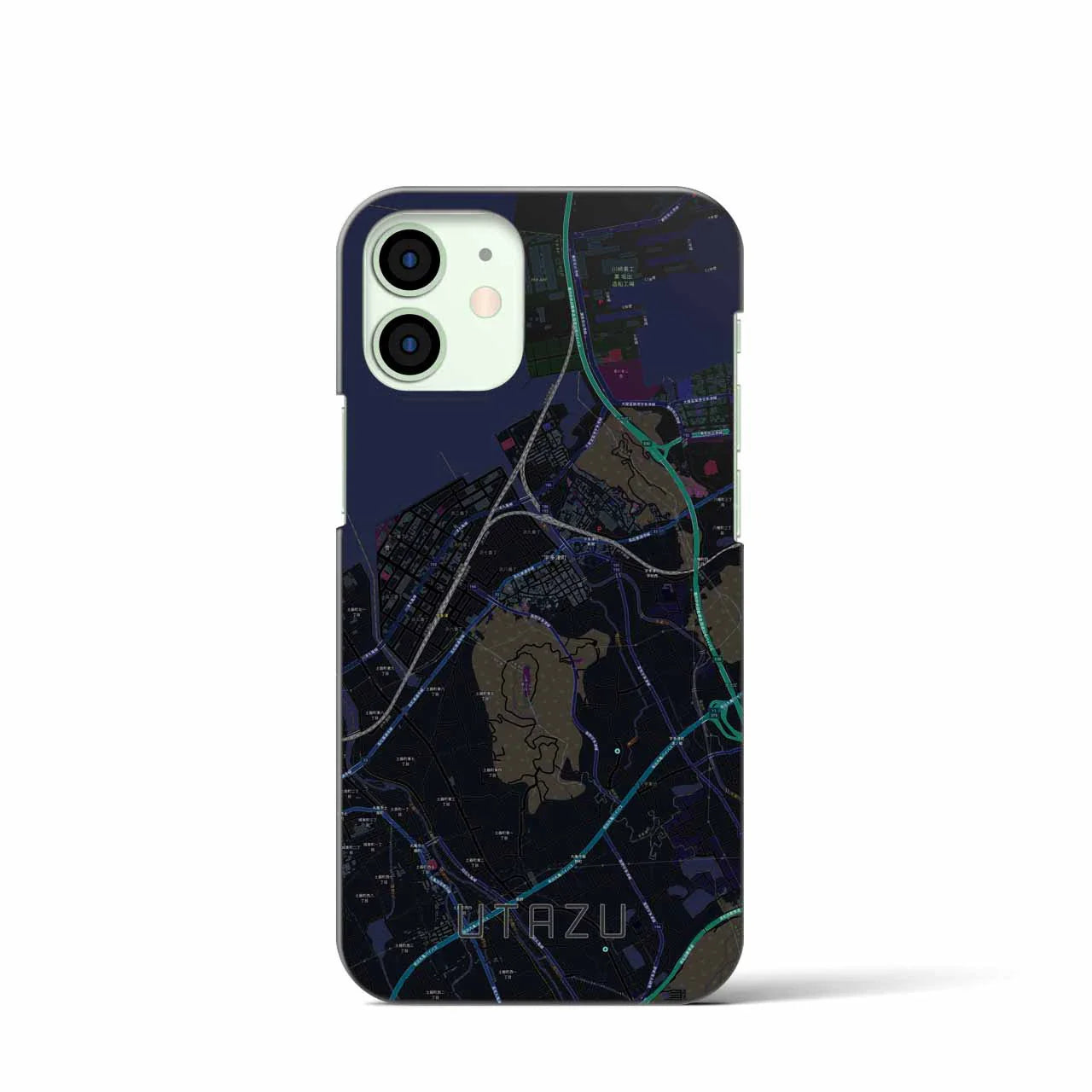 【宇多津(香川県)】地図柄iPhoneケース(バックカバータイプ)