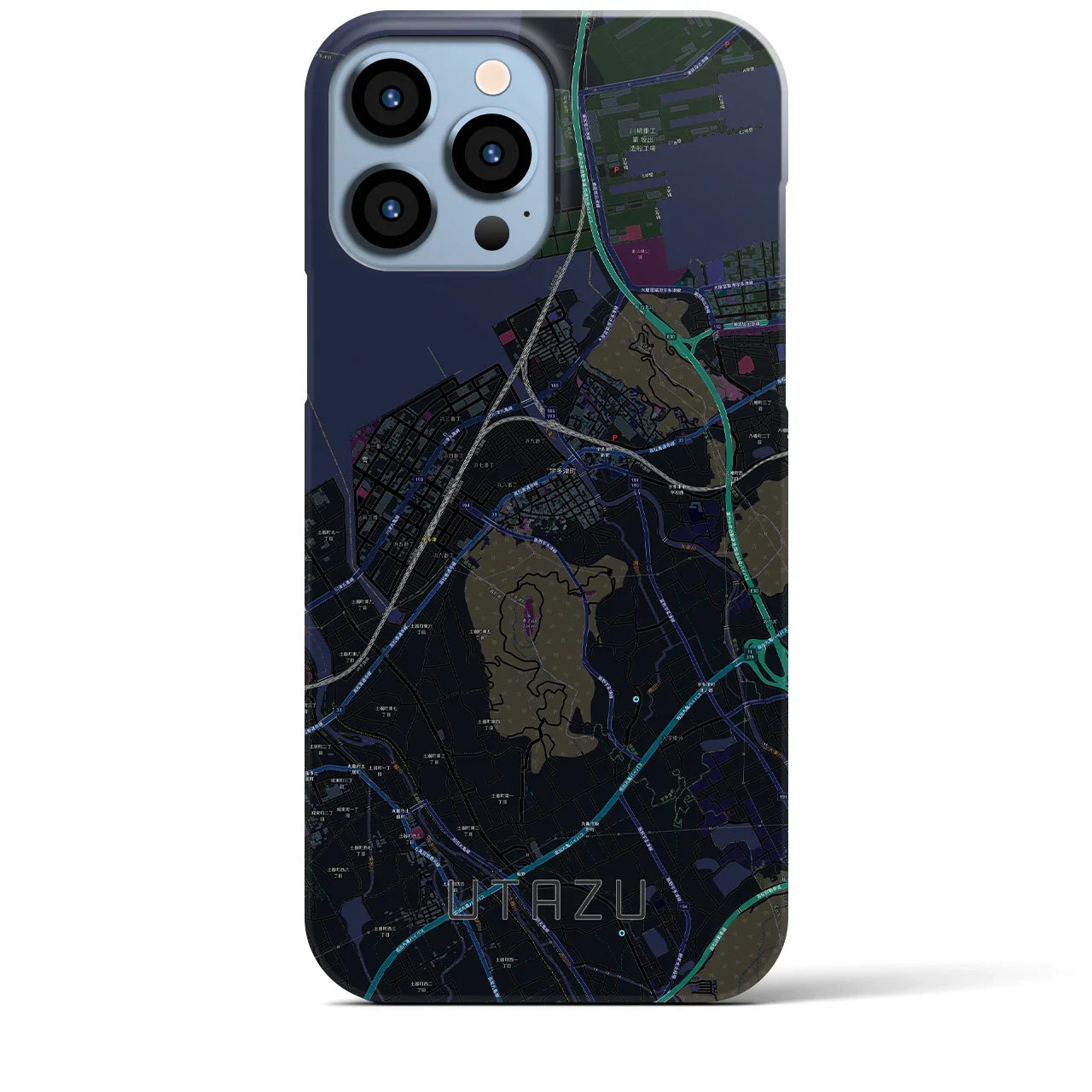 【宇多津(香川県)】地図柄iPhoneケース(バックカバータイプ)