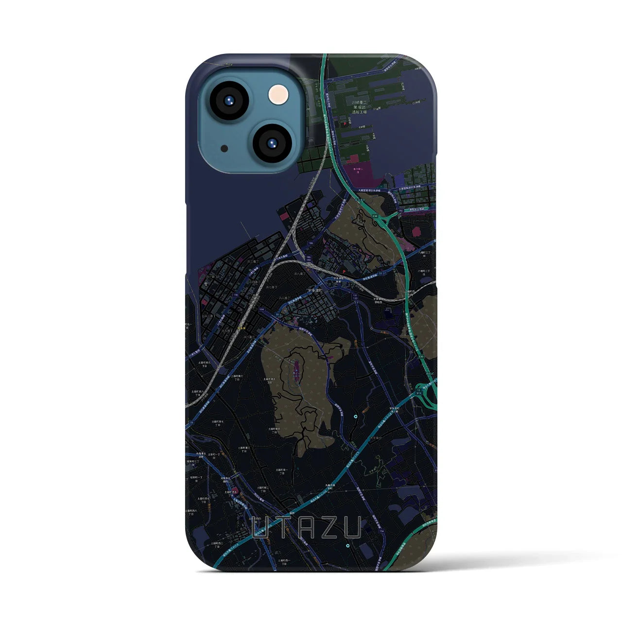 【宇多津(香川県)】地図柄iPhoneケース(バックカバータイプ)