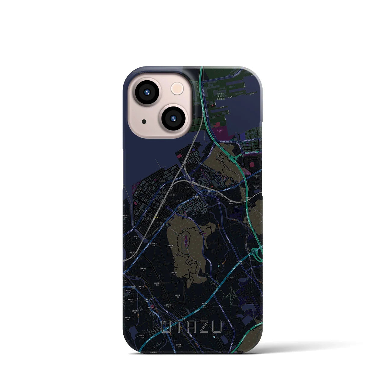 【宇多津(香川県)】地図柄iPhoneケース(バックカバータイプ)