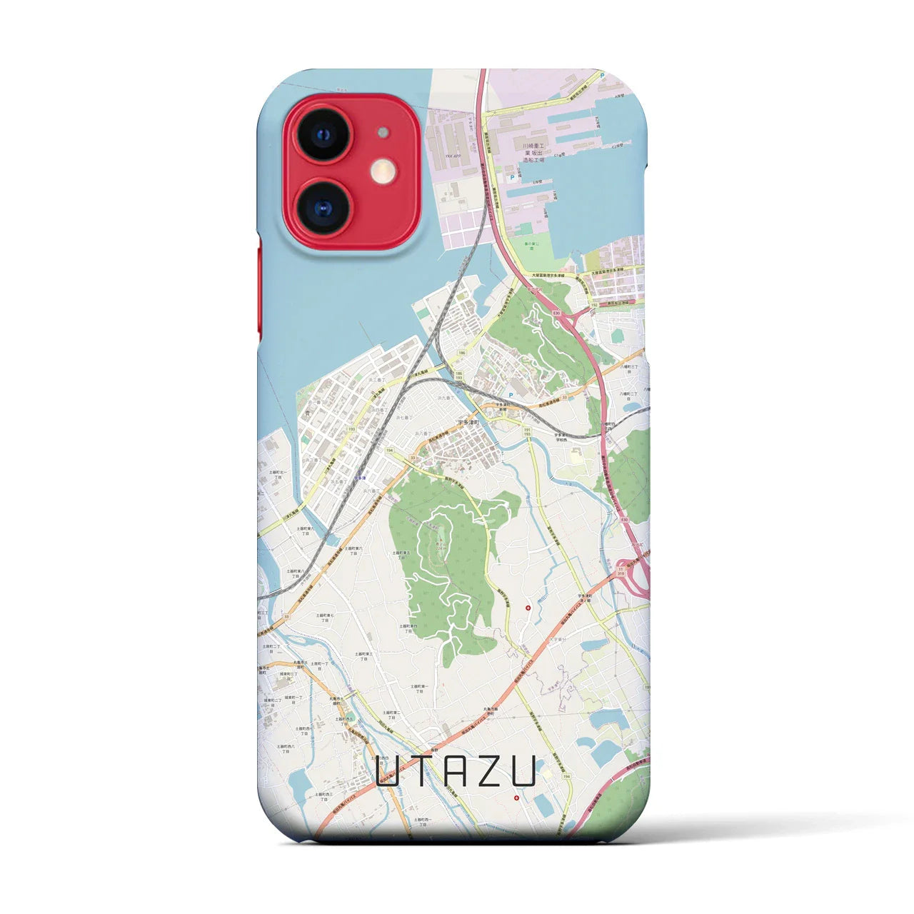 【宇多津(香川県)】地図柄iPhoneケース(バックカバータイプ)