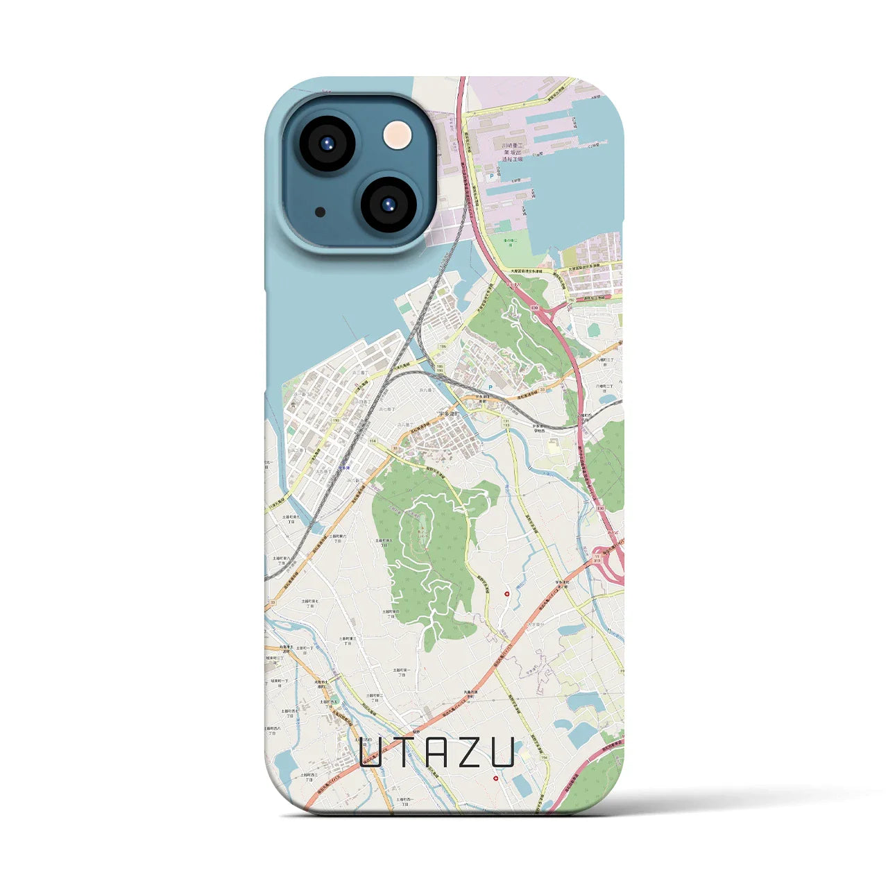 【宇多津(香川県)】地図柄iPhoneケース(バックカバータイプ)