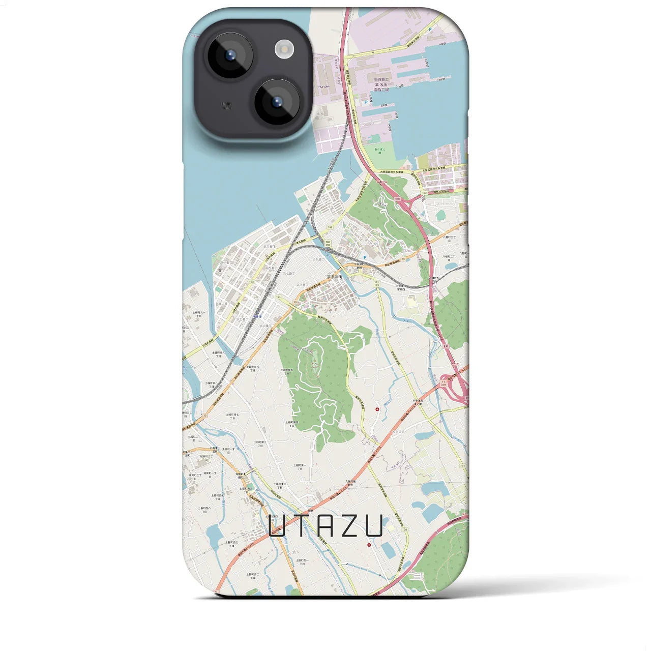 【宇多津(香川県)】地図柄iPhoneケース(バックカバータイプ)