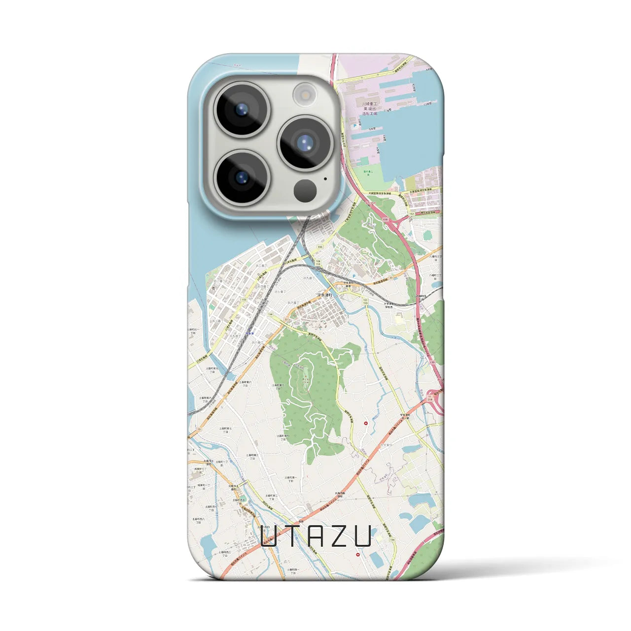 【宇多津(香川県)】地図柄iPhoneケース(バックカバータイプ)