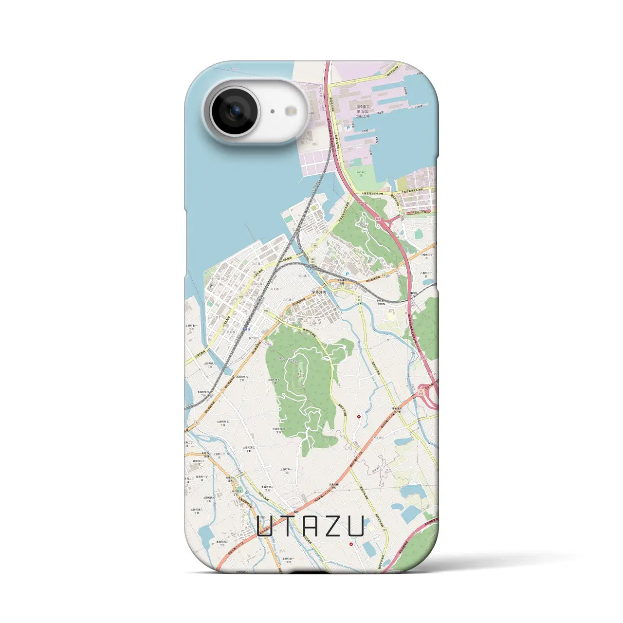 【宇多津(香川県)】地図柄iPhoneケース(バックカバータイプ)