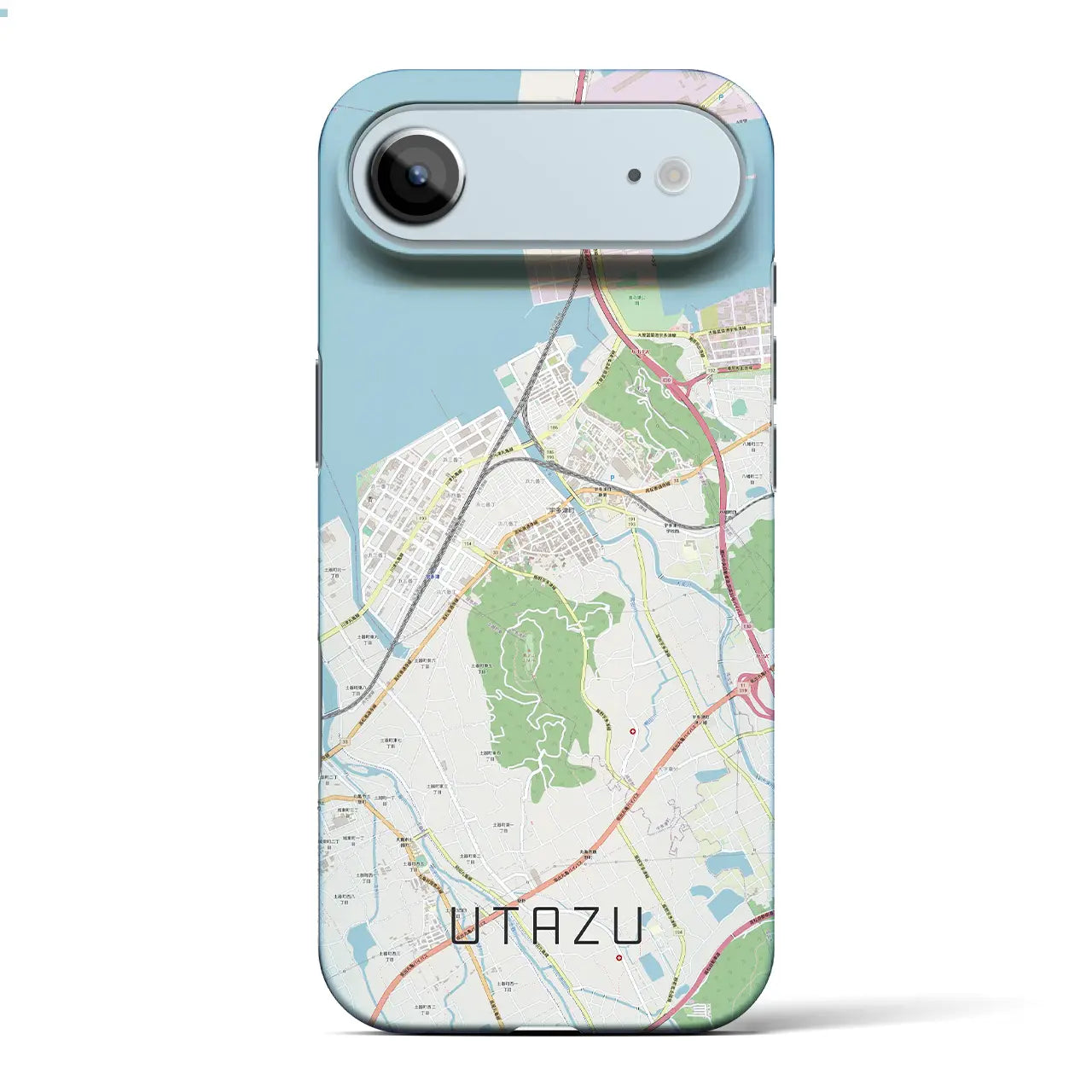 【宇多津(香川県)】地図柄iPhoneケース(バックカバータイプ)