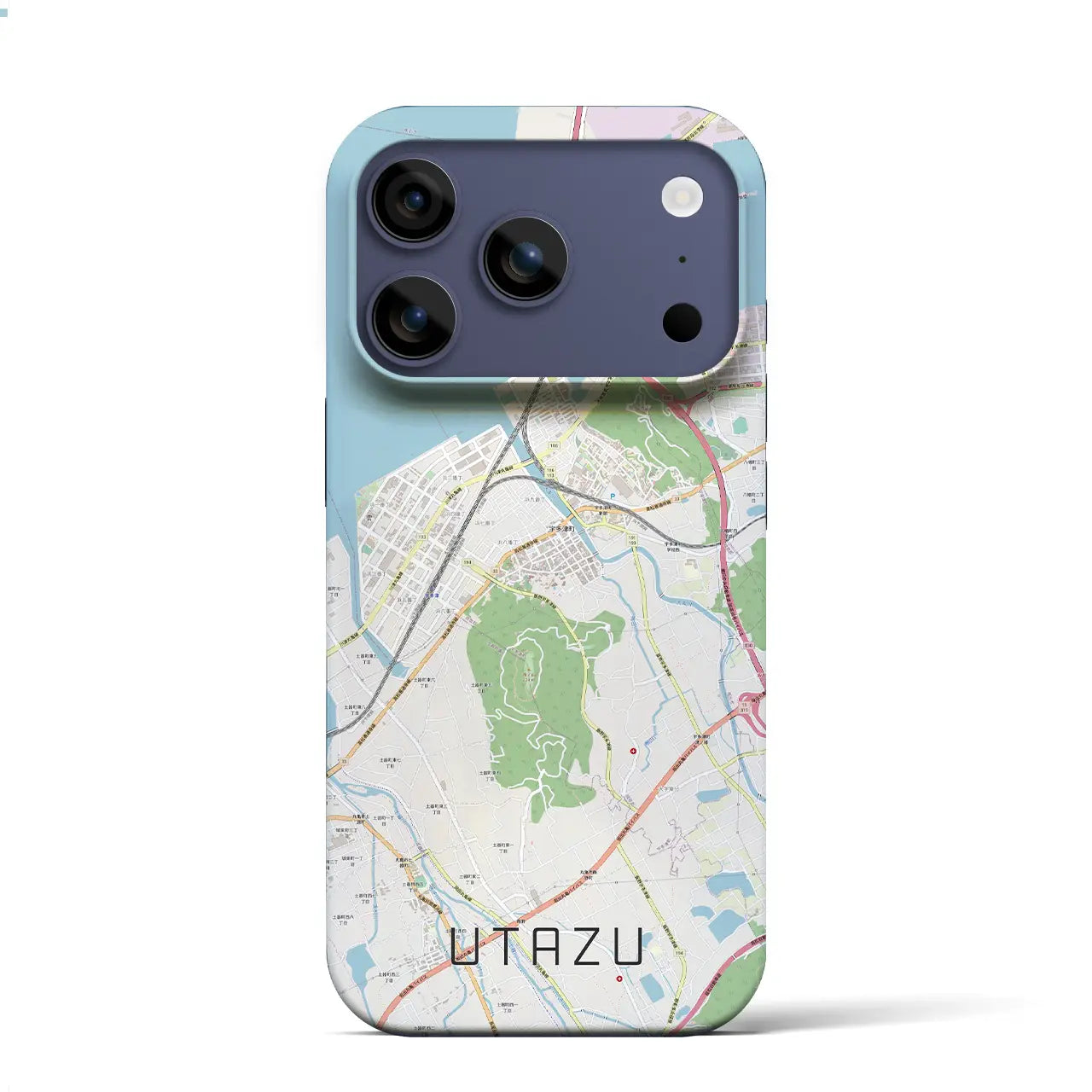 【宇多津(香川県)】地図柄iPhoneケース(バックカバータイプ)