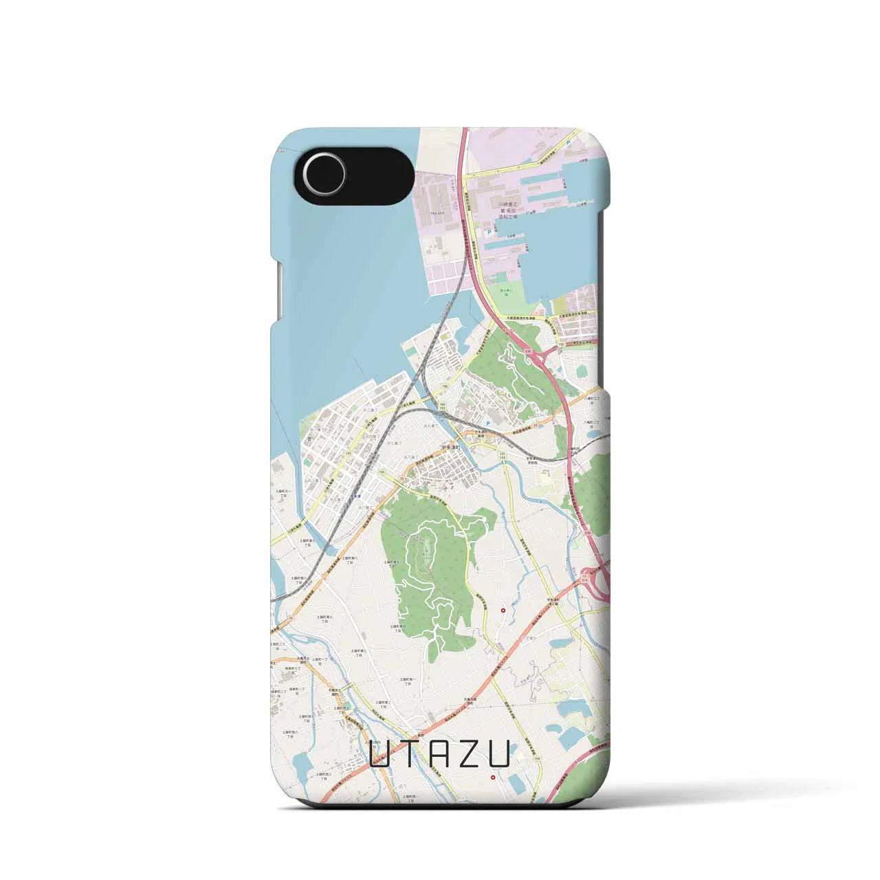 【宇多津(香川県)】地図柄iPhoneケース(バックカバータイプ)