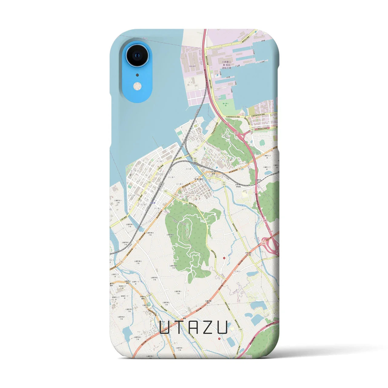 【宇多津(香川県)】地図柄iPhoneケース(バックカバータイプ)