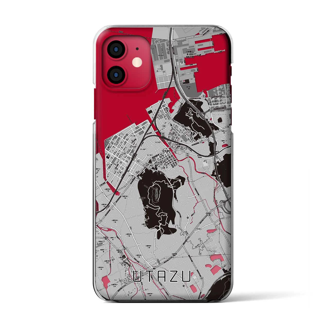 【宇多津(香川県)】地図柄iPhoneケース(クリアタイプ)