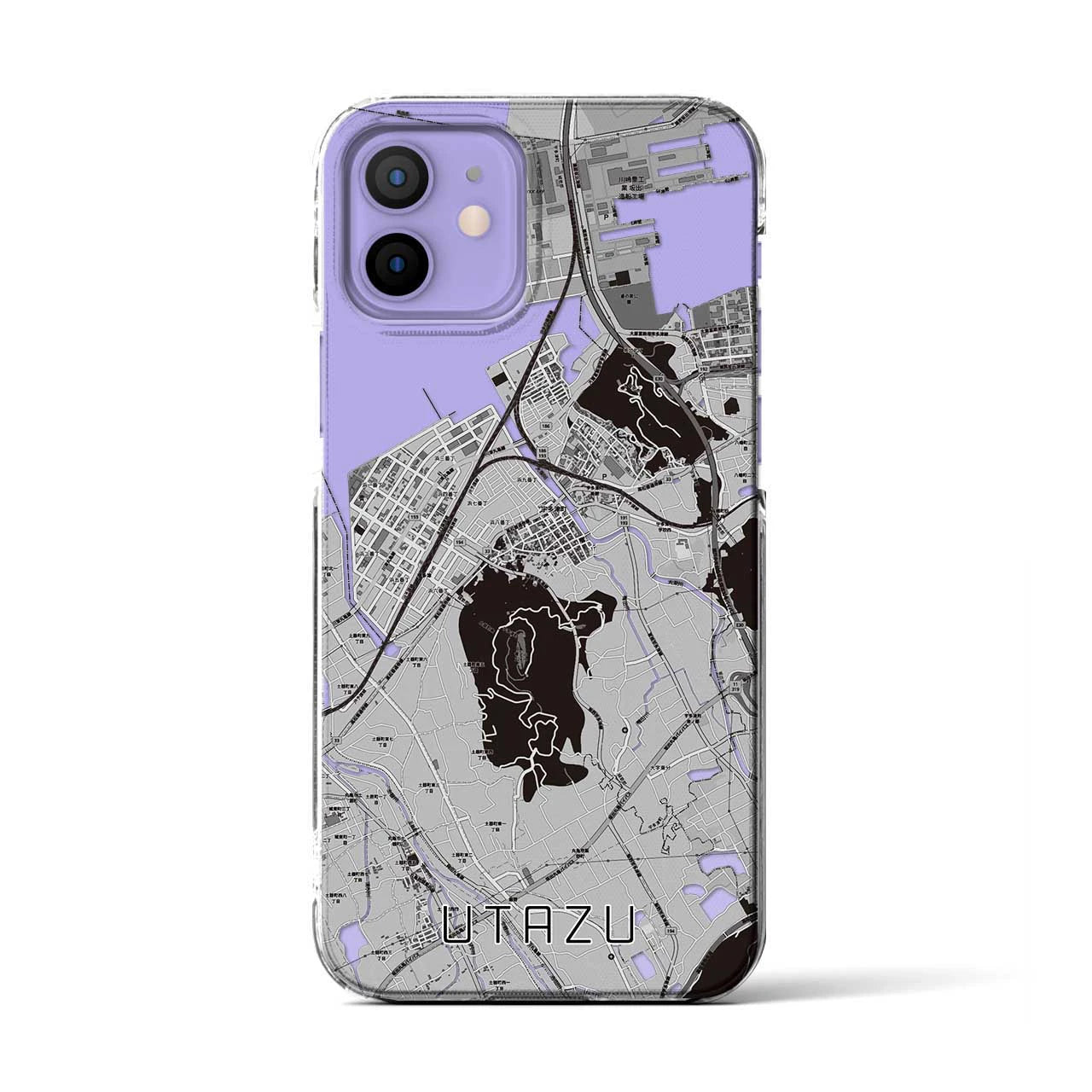 【宇多津(香川県)】地図柄iPhoneケース(クリアタイプ)