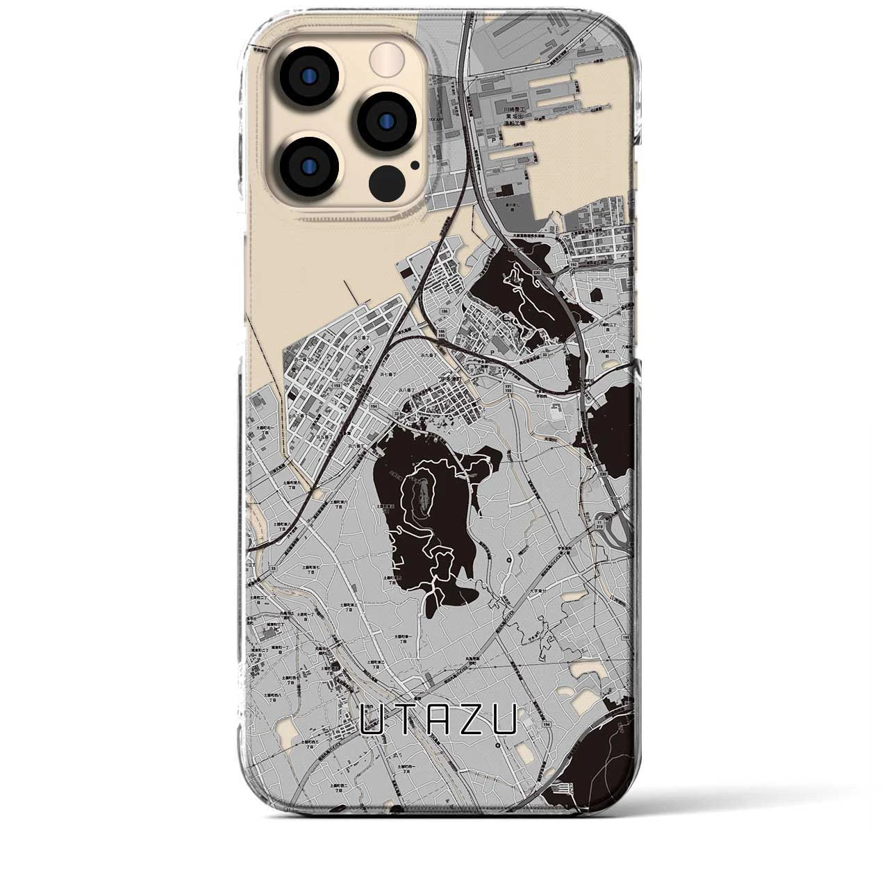 【宇多津(香川県)】地図柄iPhoneケース(クリアタイプ)