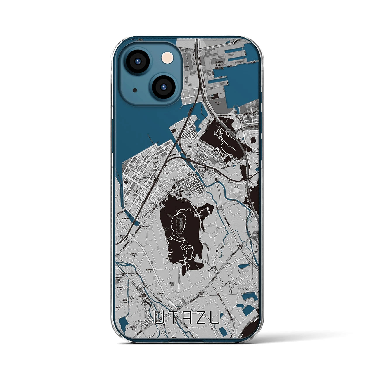 【宇多津(香川県)】地図柄iPhoneケース(クリアタイプ)