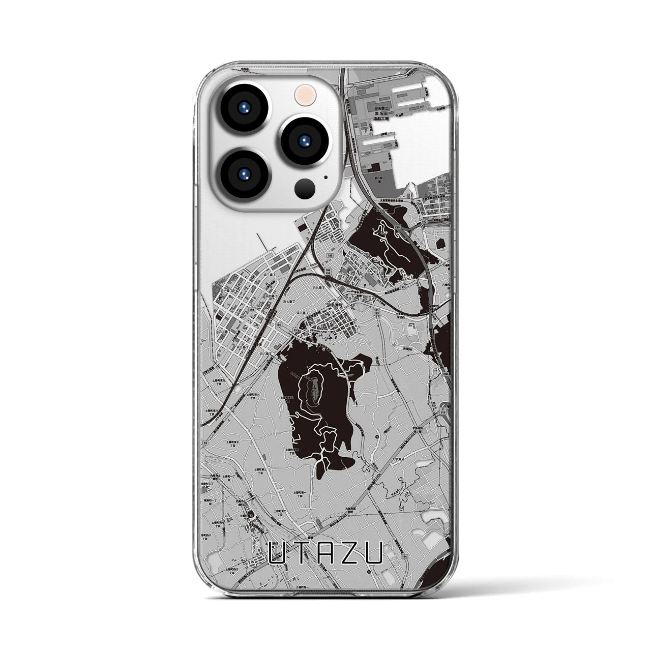 【宇多津(香川県)】地図柄iPhoneケース(クリアタイプ)