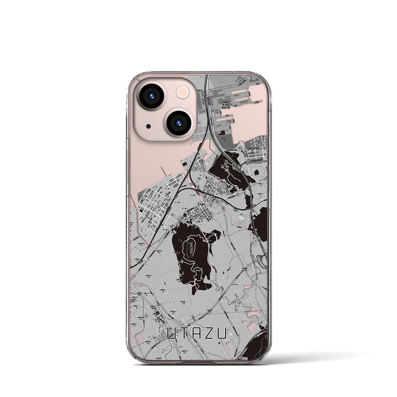 【宇多津(香川県)】地図柄iPhoneケース(クリアタイプ)