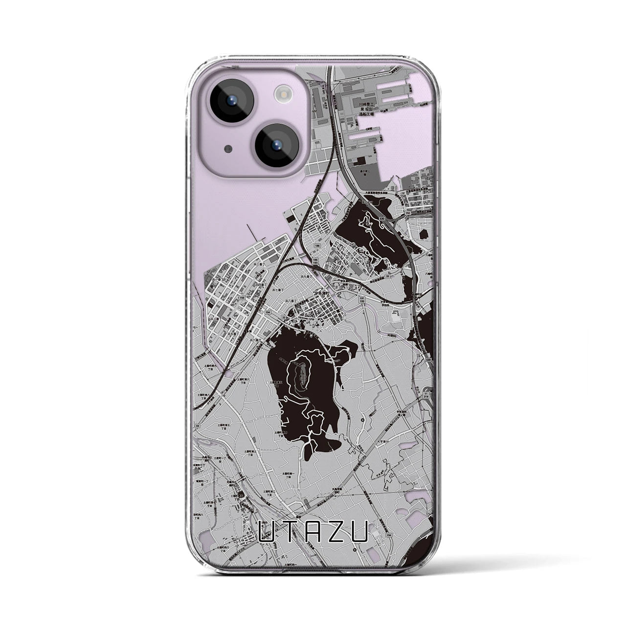 【宇多津(香川県)】地図柄iPhoneケース(クリアタイプ)