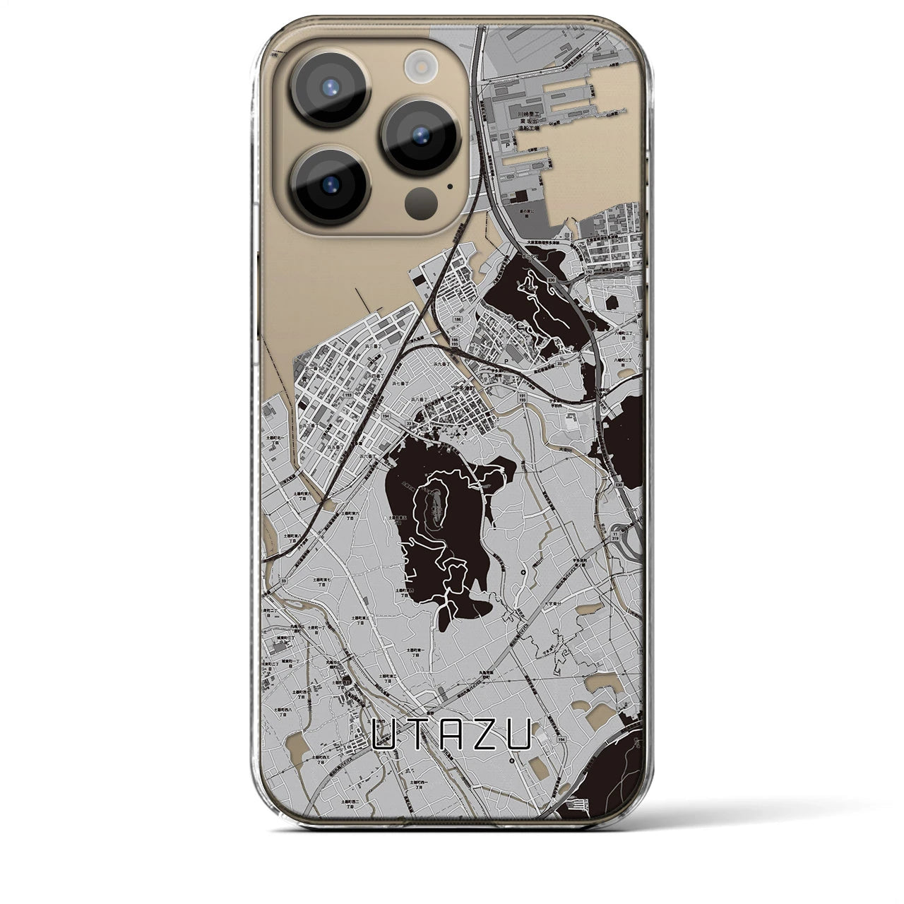 【宇多津(香川県)】地図柄iPhoneケース(クリアタイプ)