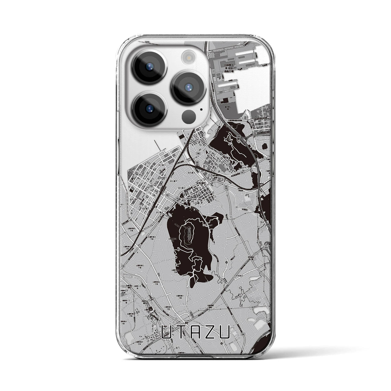 【宇多津(香川県)】地図柄iPhoneケース(クリアタイプ)