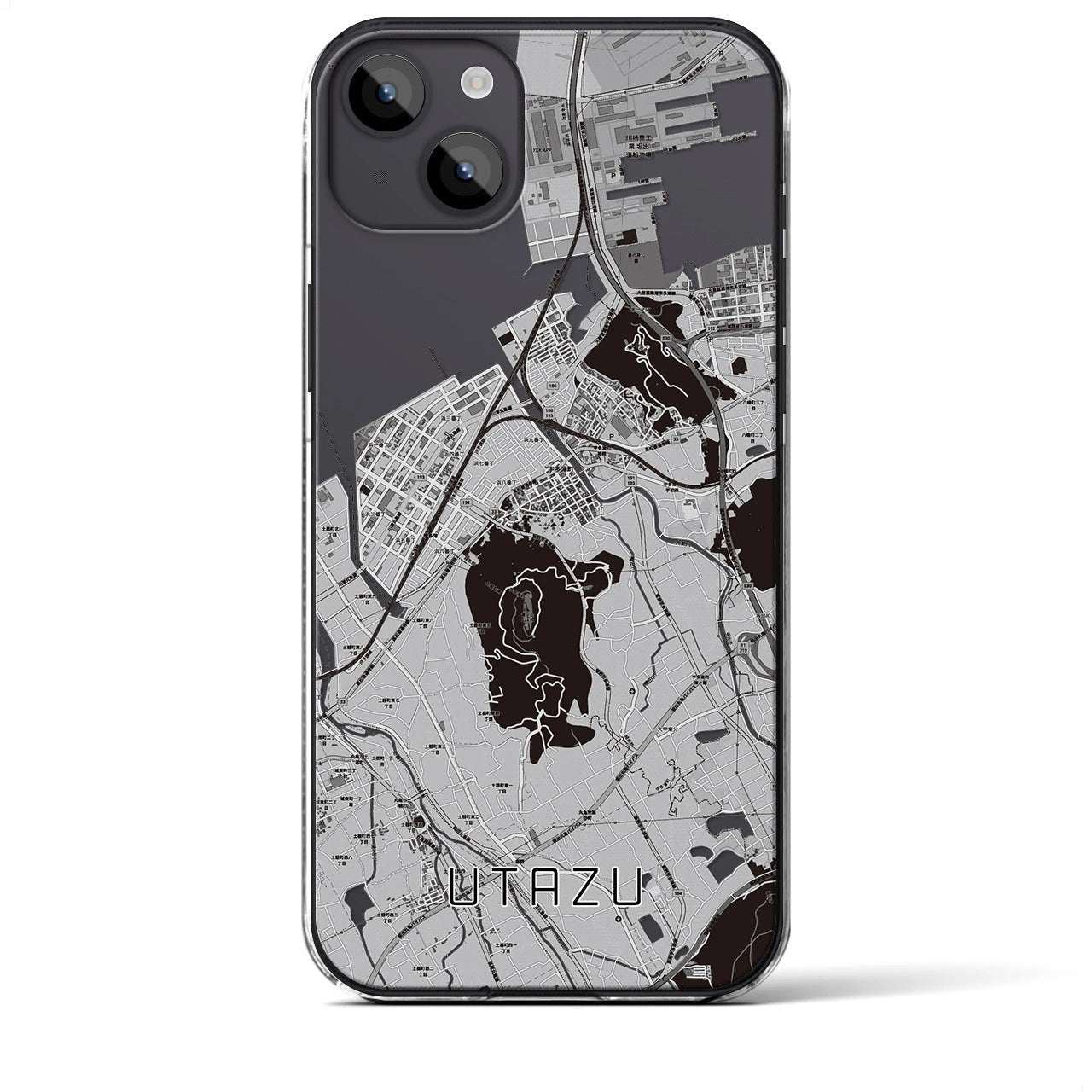 【宇多津(香川県)】地図柄iPhoneケース(クリアタイプ)