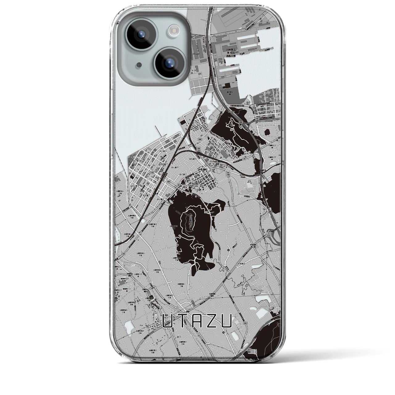 【宇多津(香川県)】地図柄iPhoneケース(クリアタイプ)