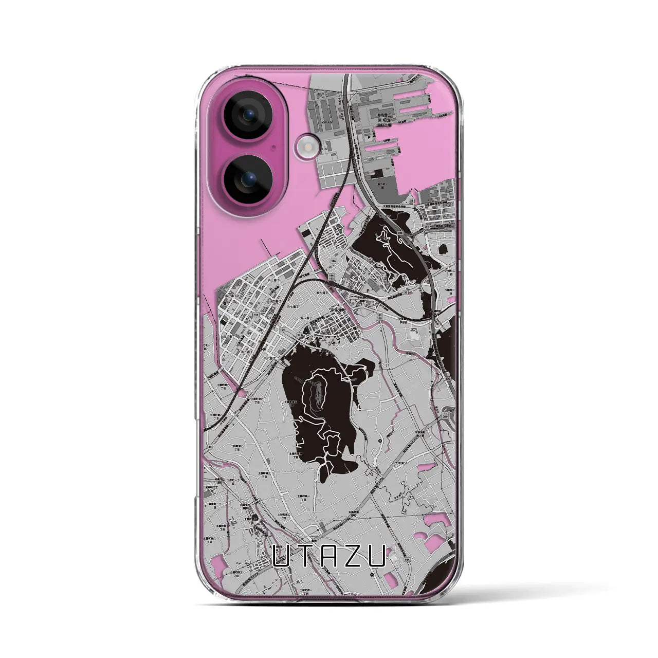 【宇多津(香川県)】地図柄iPhoneケース(クリアタイプ)