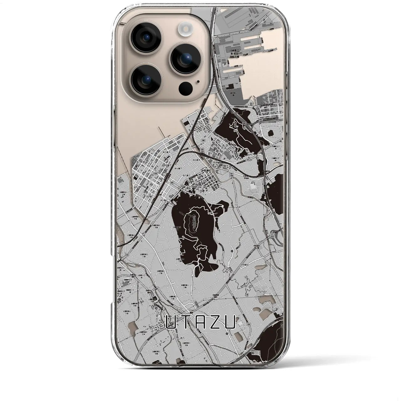 【宇多津(香川県)】地図柄iPhoneケース(クリアタイプ)