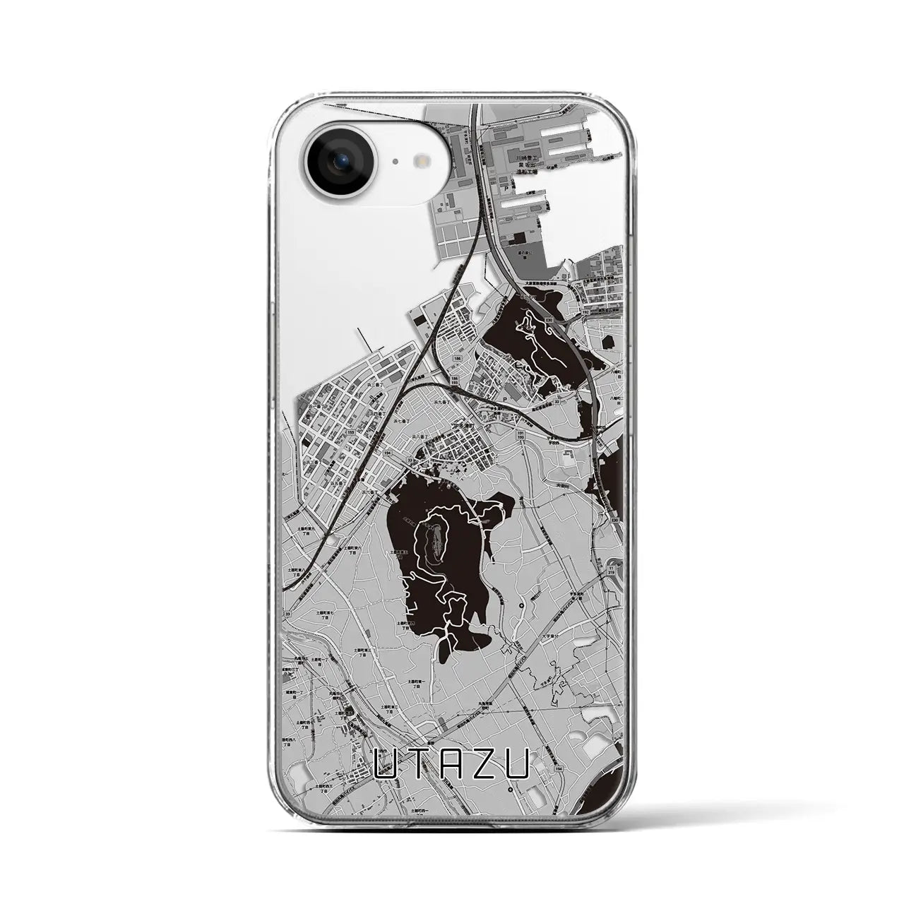 【宇多津(香川県)】地図柄iPhoneケース(クリアタイプ)