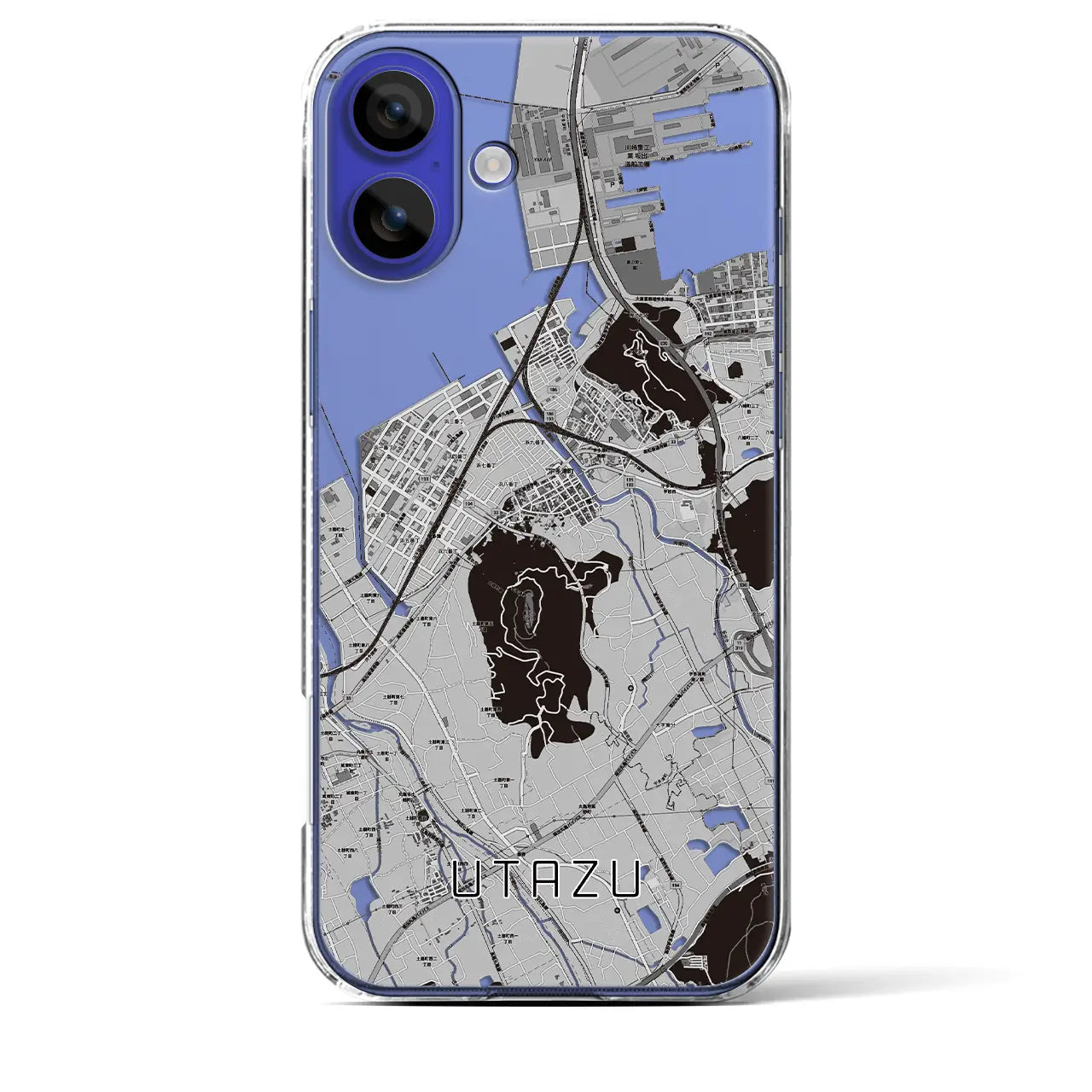 【宇多津(香川県)】地図柄iPhoneケース(クリアタイプ)