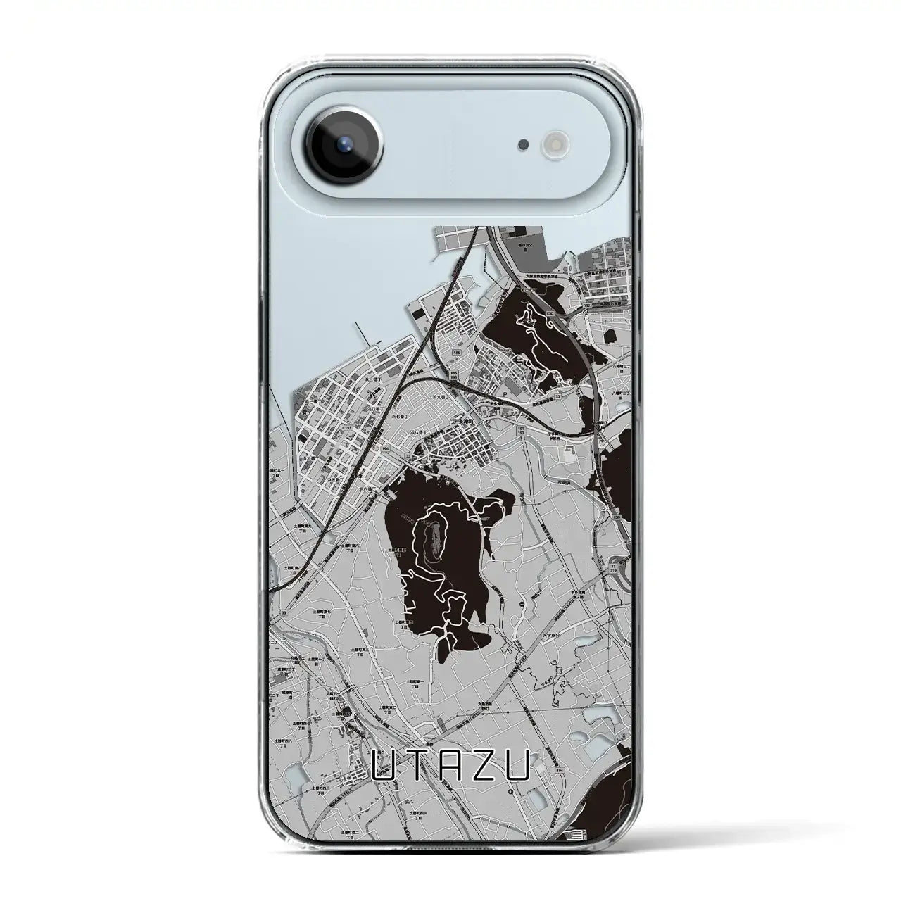 【宇多津(香川県)】地図柄iPhoneケース(クリアタイプ)