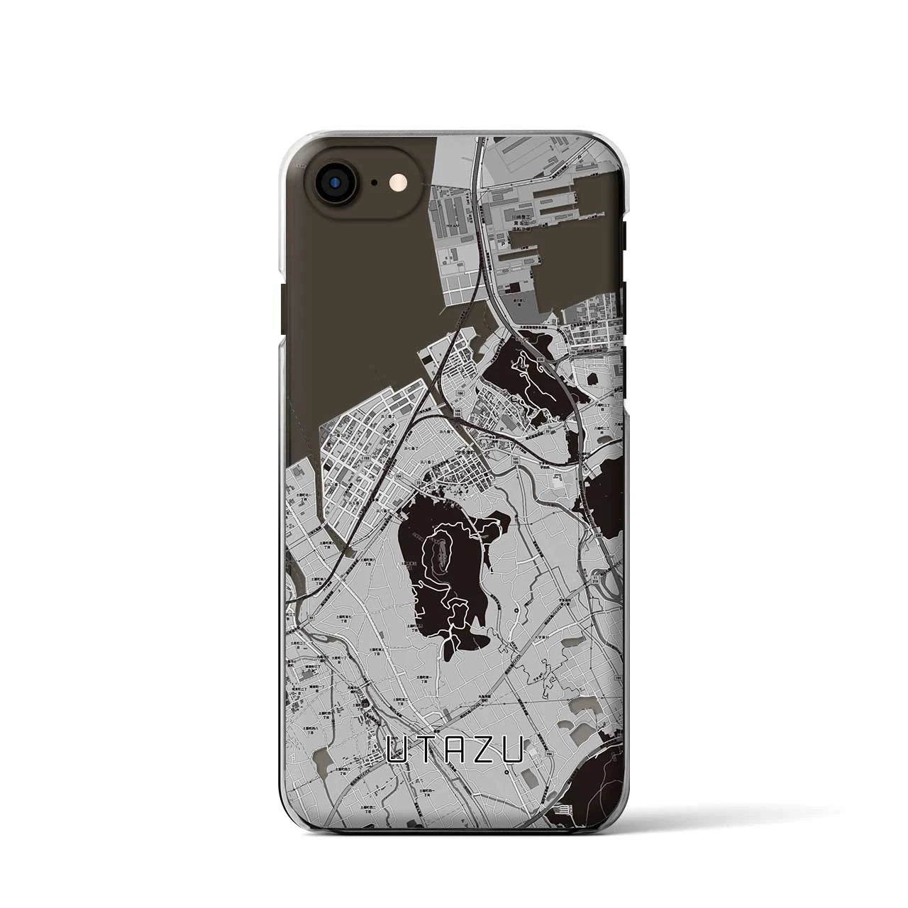 【宇多津(香川県)】地図柄iPhoneケース(クリアタイプ)