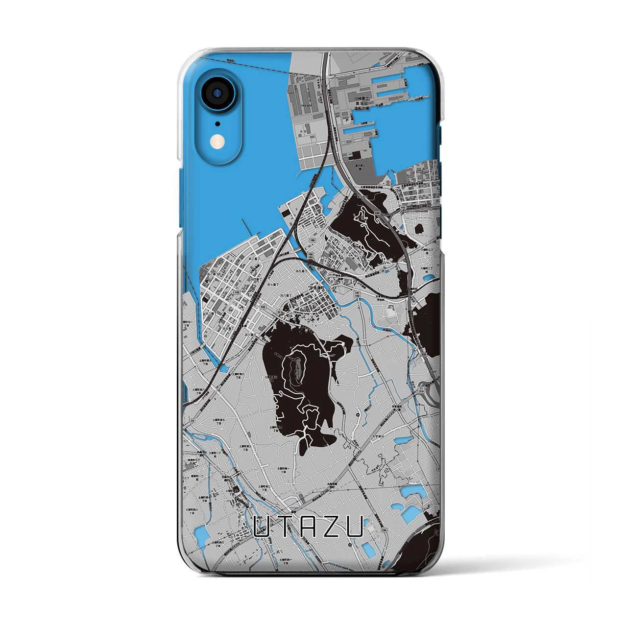 【宇多津(香川県)】地図柄iPhoneケース(クリアタイプ)