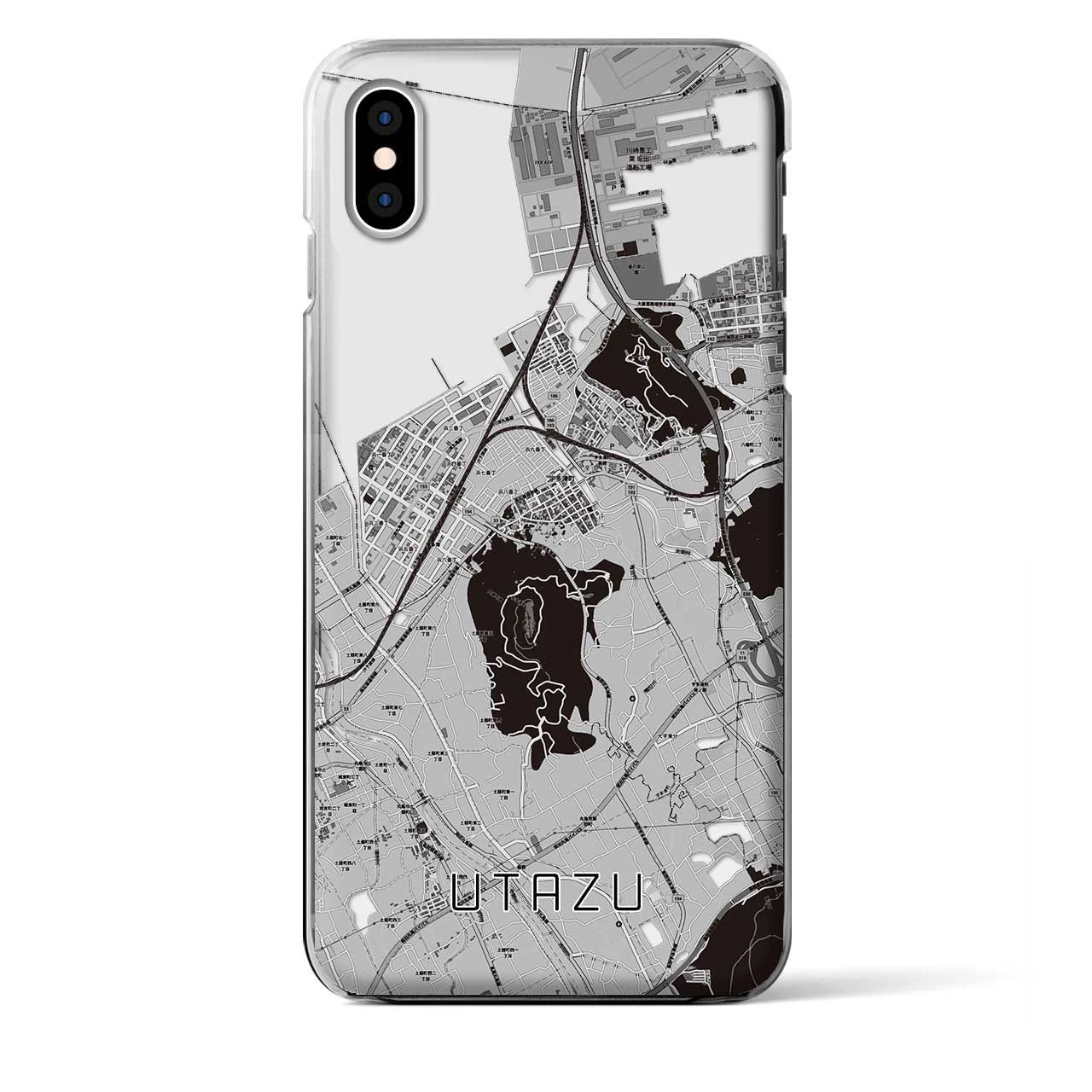 【宇多津(香川県)】地図柄iPhoneケース(クリアタイプ)