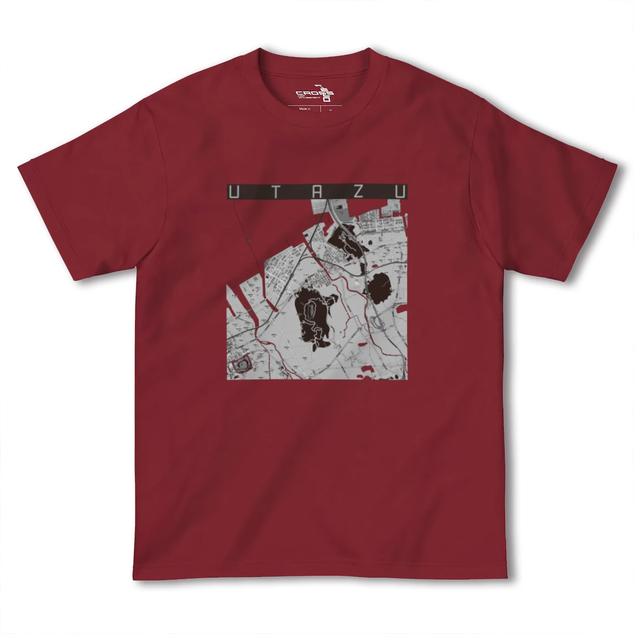【宇多津(香川県)】地図柄ヘビーウェイトTシャツ