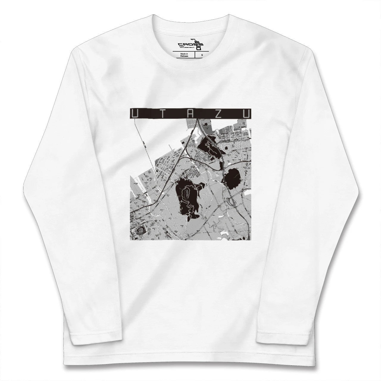 【宇多津(香川県)】地図柄ロングスリーブTシャツ