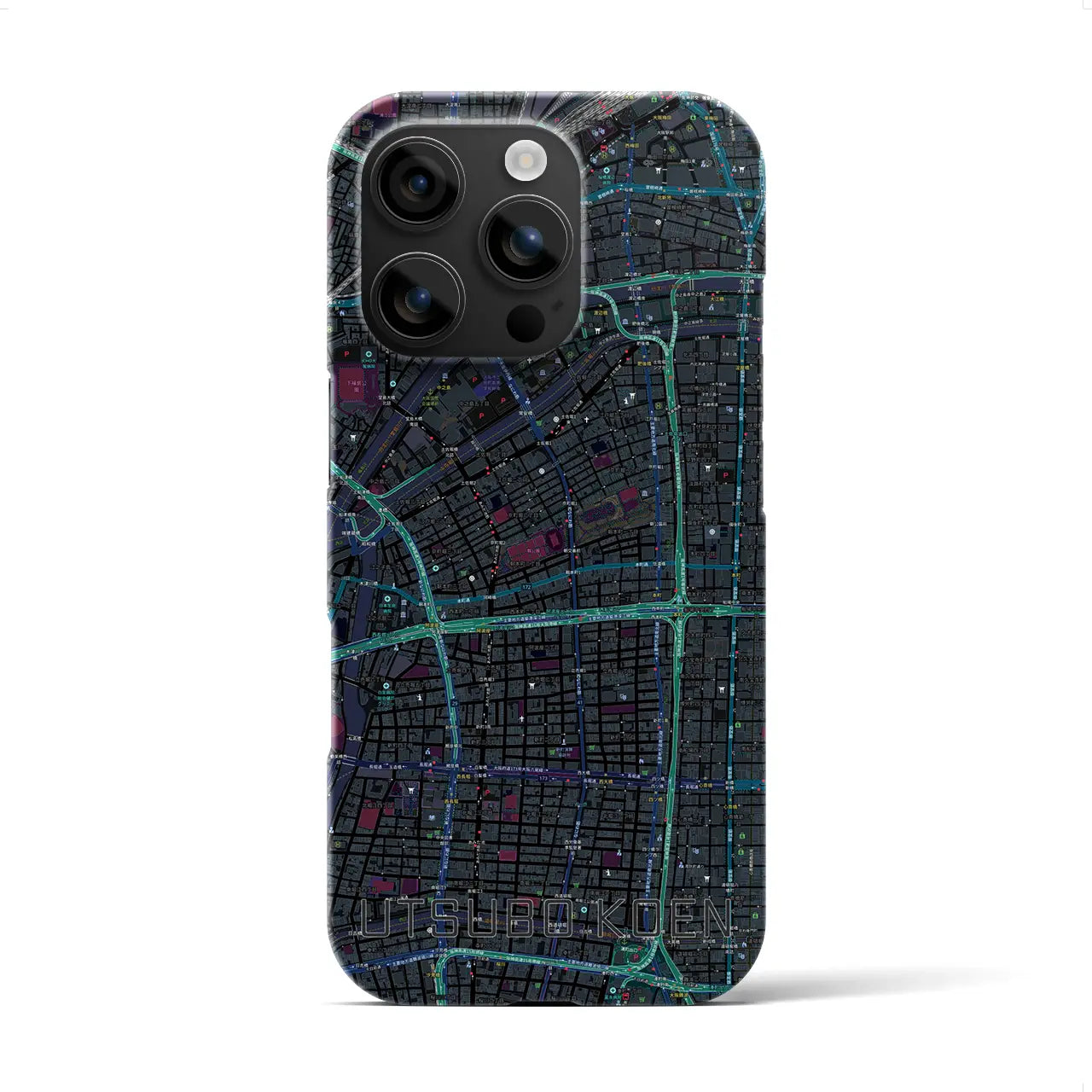 【靱公園(大阪府)】地図柄iPhoneケース(バックカバータイプ)