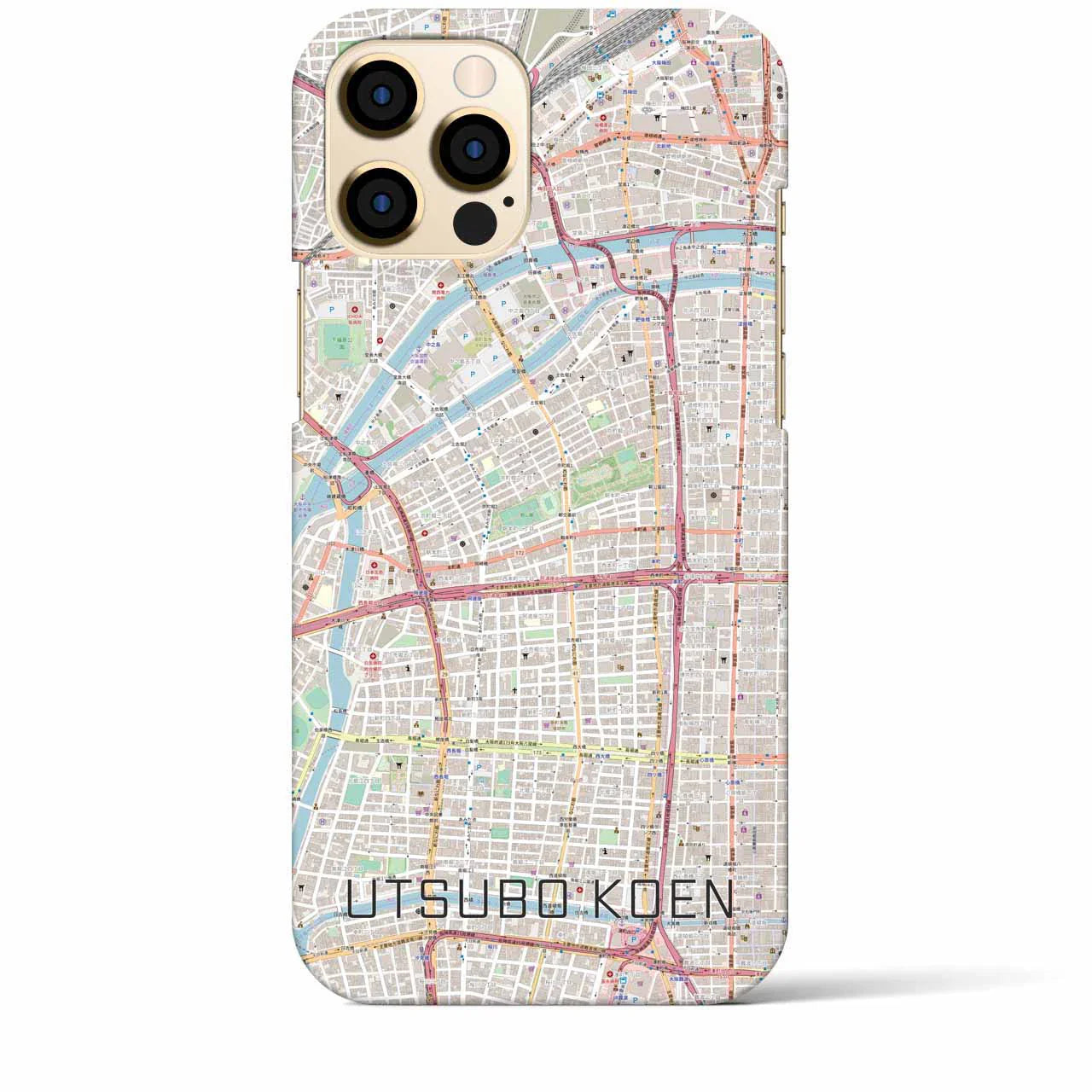 【靱公園(大阪府)】地図柄iPhoneケース(バックカバータイプ)