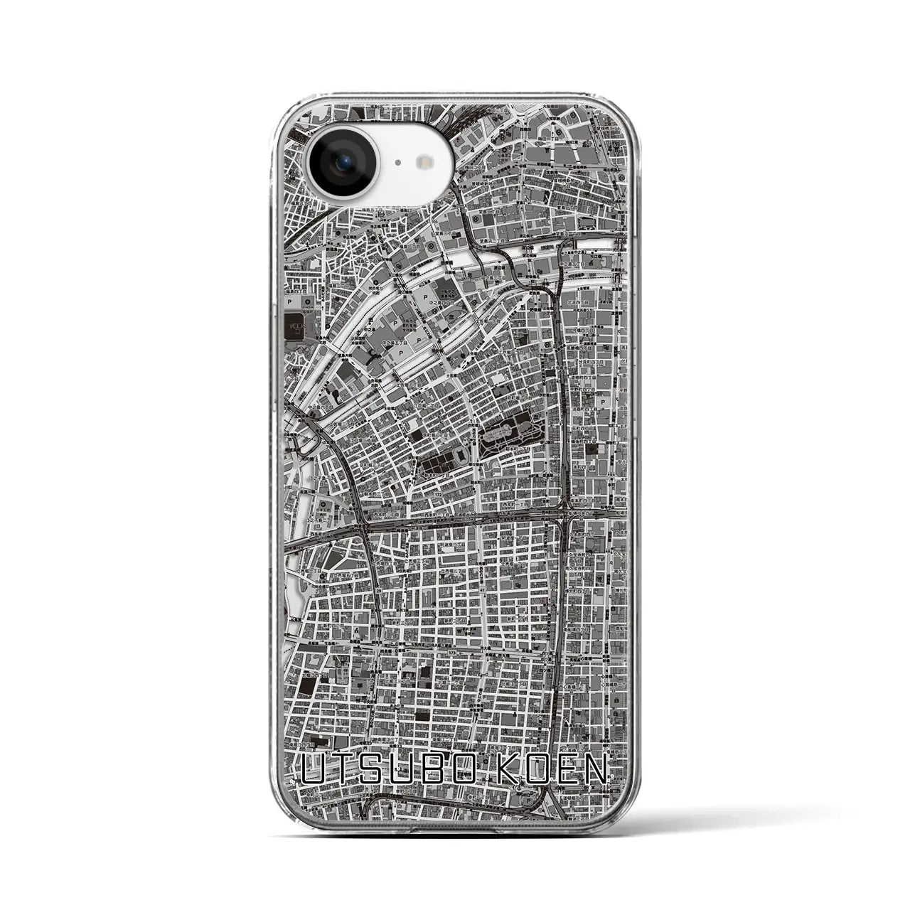 【靱公園(大阪府)】地図柄iPhoneケース(クリアタイプ)