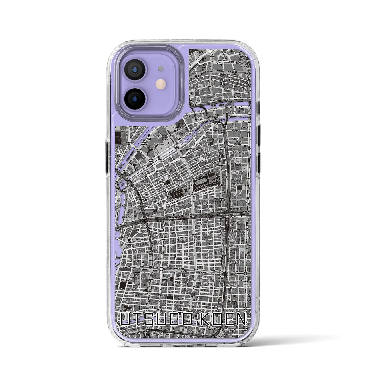 【靱公園(大阪府)】地図柄iPhoneケース(MagSafeタイプ)