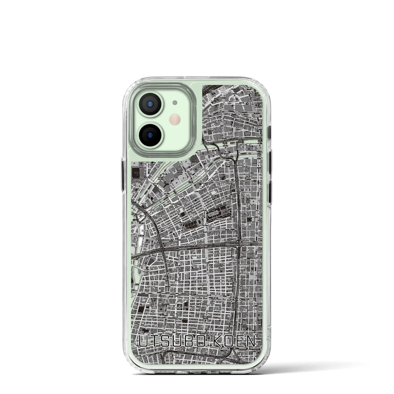 【靱公園(大阪府)】地図柄iPhoneケース(MagSafeタイプ)