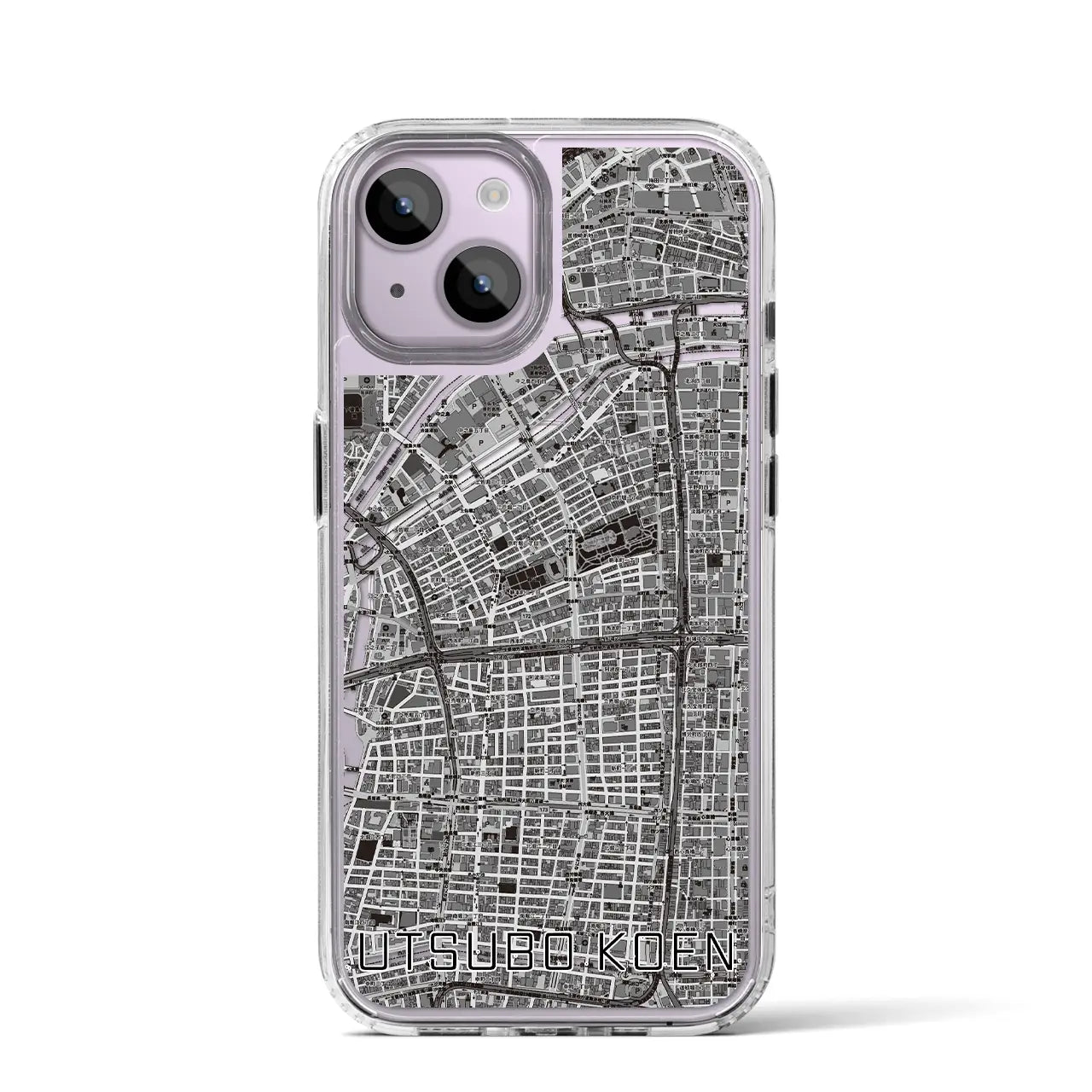【靱公園(大阪府)】地図柄iPhoneケース(MagSafeタイプ)